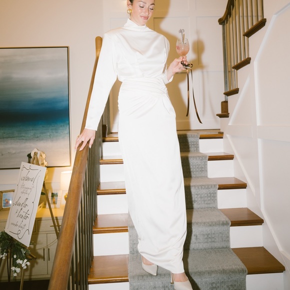 Agnes Maxi Dress in Shell White - Picture 13 of 16
